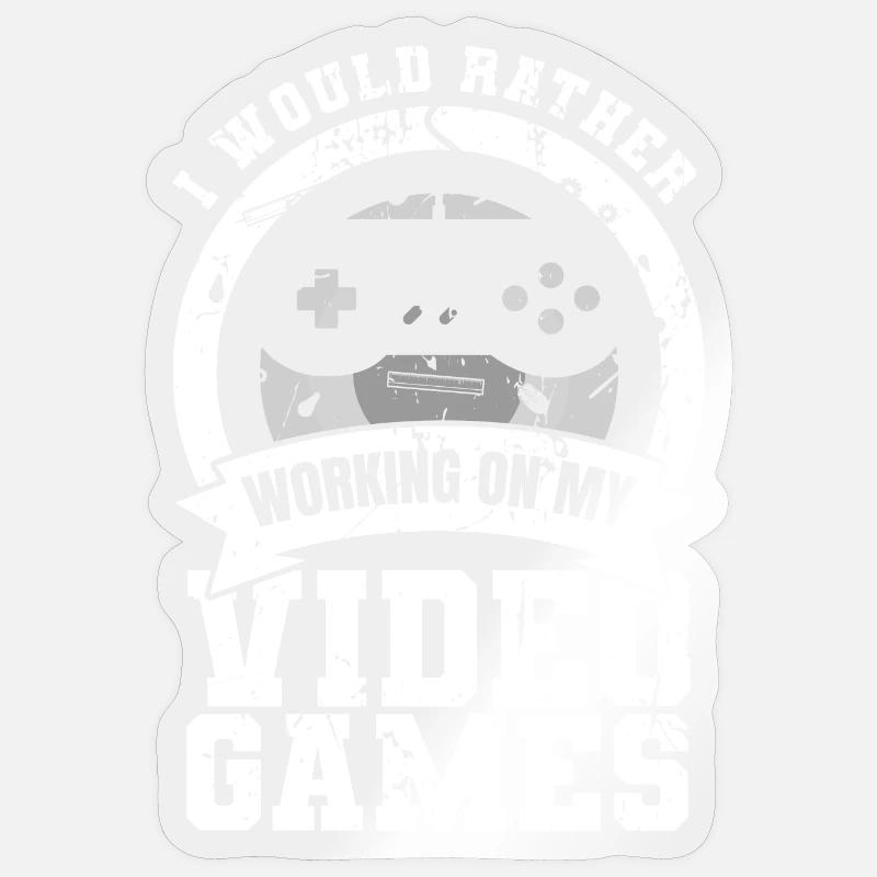 Game development - Sticker size S (10 x 10 cm) - transparent glossy