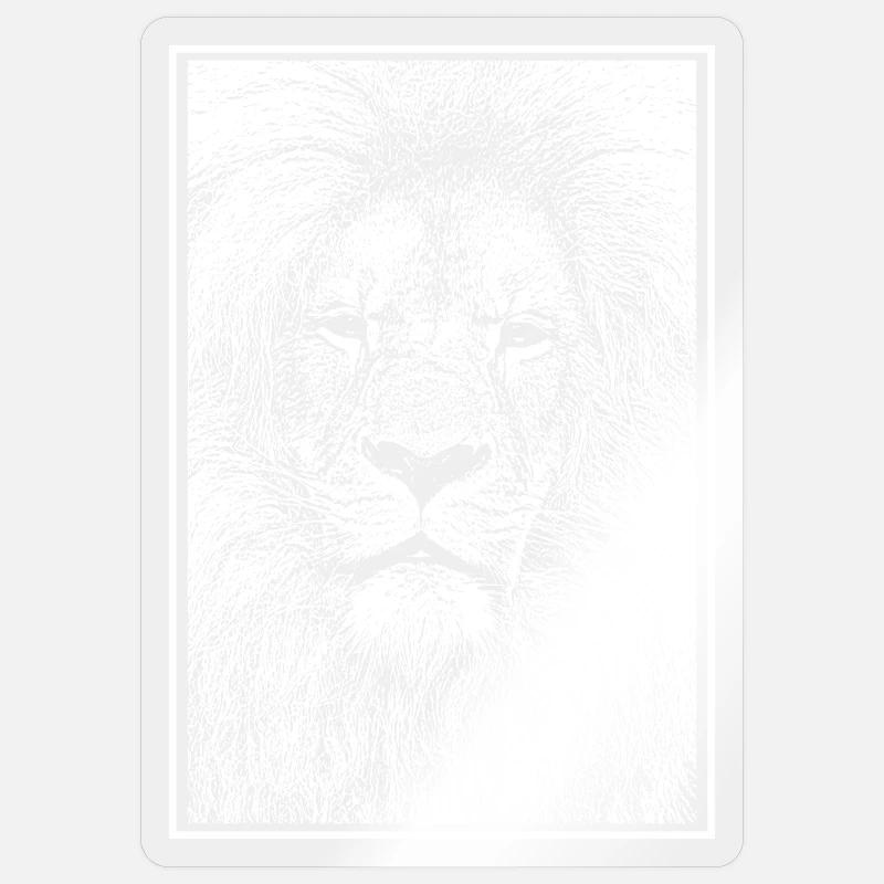 Prächtiger Löwe - Sticker Größe S (10 x 10 cm) - Transparent glänzend