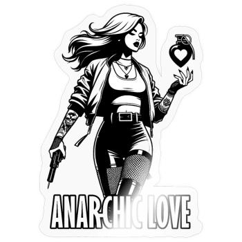 Anar-Chic Love - Sticker Größe S (10 x 10 cm) - Transparent glänzend - Vorne
