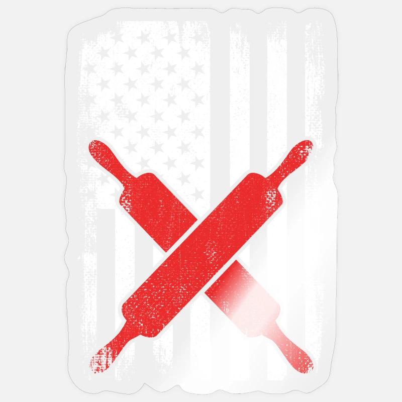 US Flag Baker Sticker size S (10 x 10 cm)