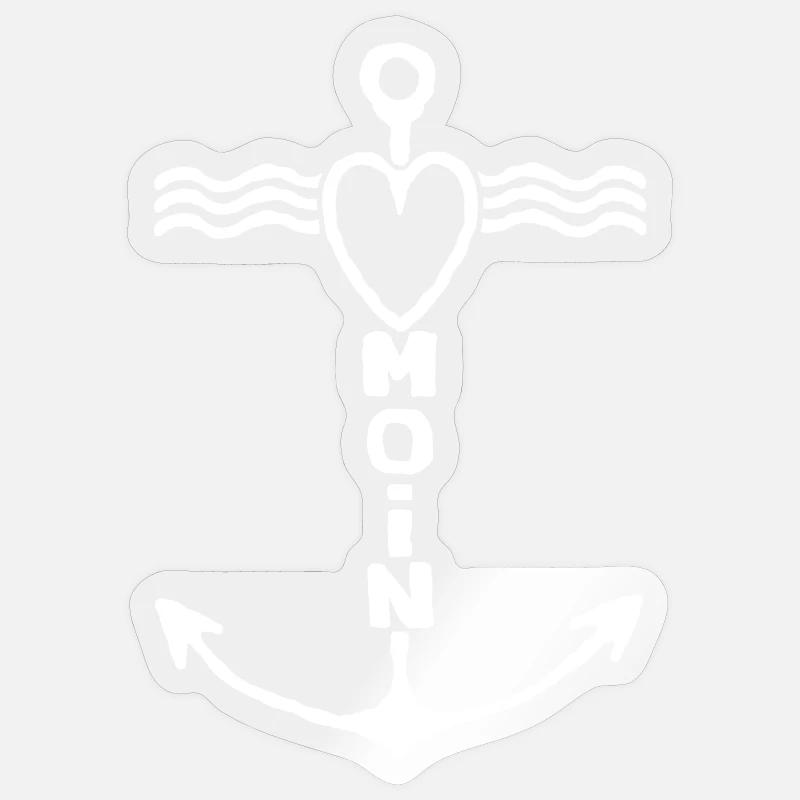 Anchor Vertical Moin Sticker size S (10 x 10 cm)