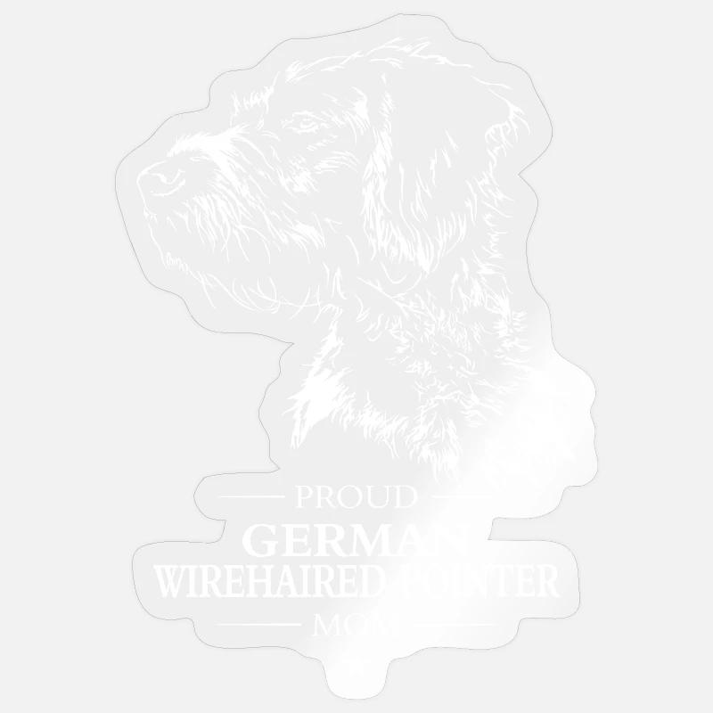 German Wirehaired Pointer Mom Hunde Hund Wilsigns Sticker Größe S (10 x 10 cm)