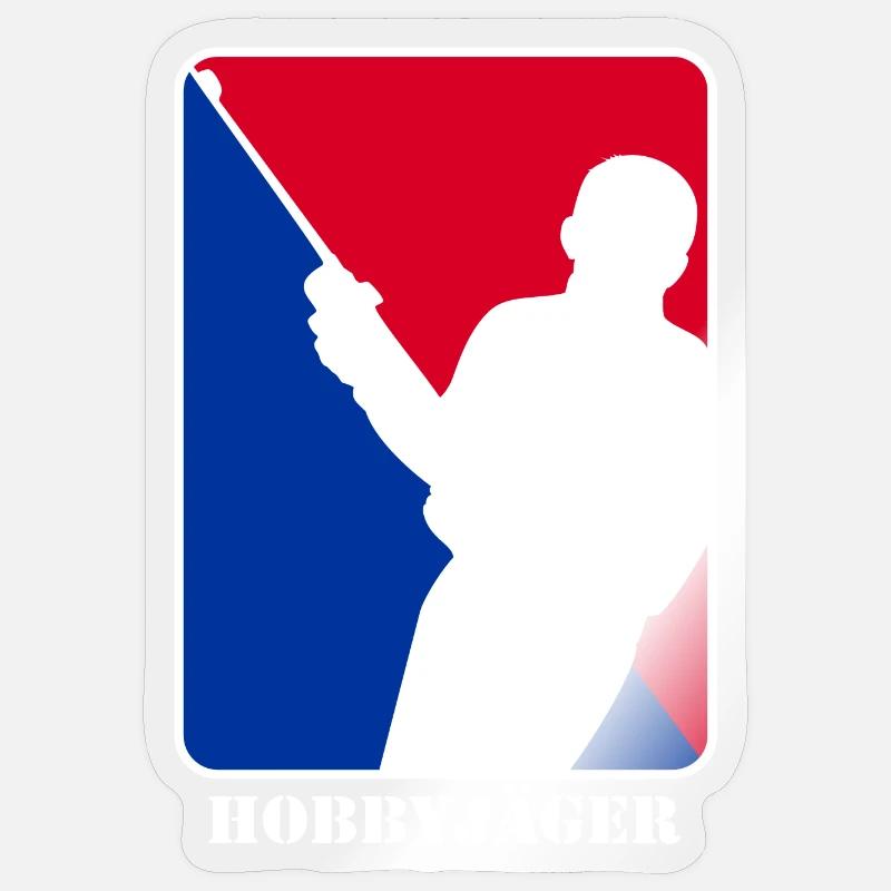 Hobby hunter - Sticker size S (10 x 10 cm) - transparent glossy