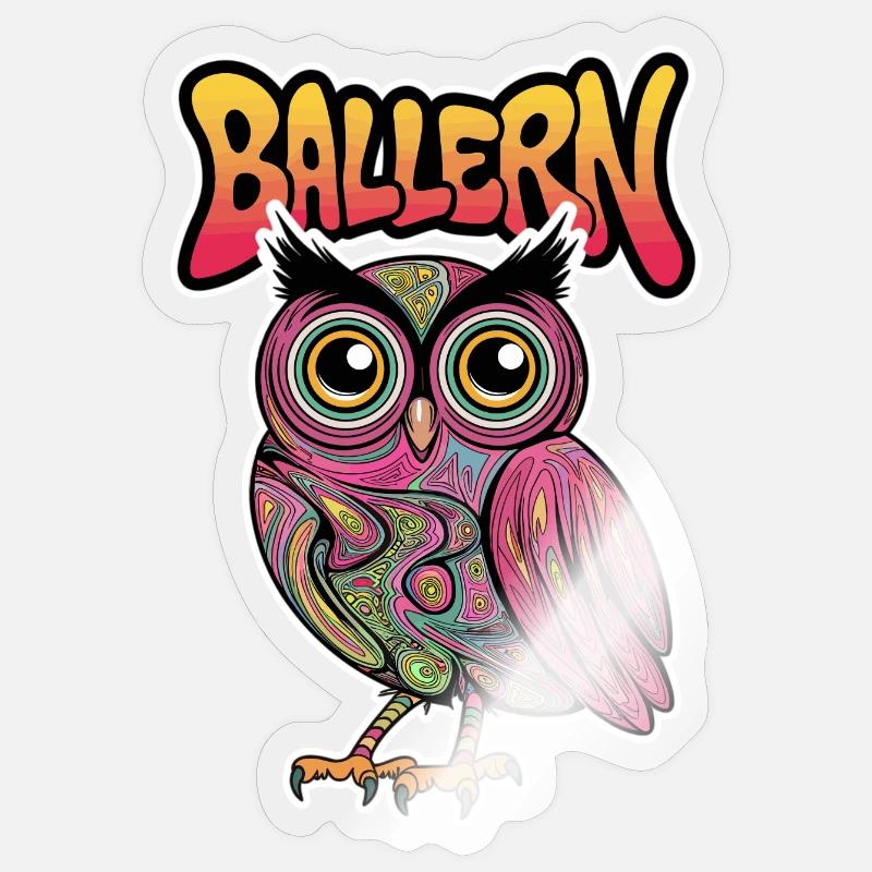 TECHNO EULE Sticker Größe S (10 x 10 cm)