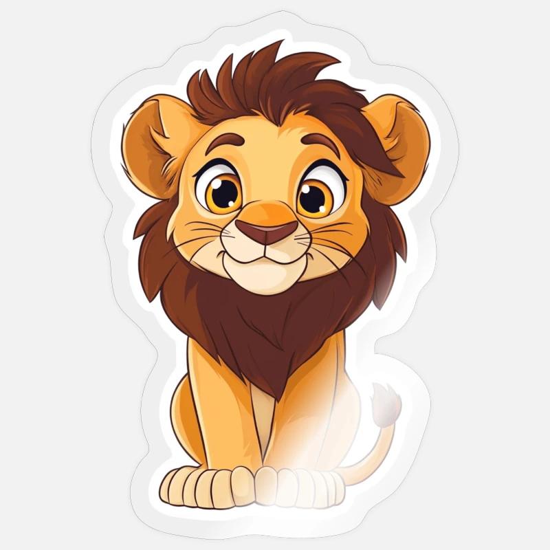 Lion - Sticker size S (10 x 10 cm) - transparent glossy