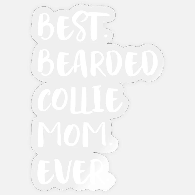Bearded Collie - Sticker size S (10 x 10 cm) - transparent glossy