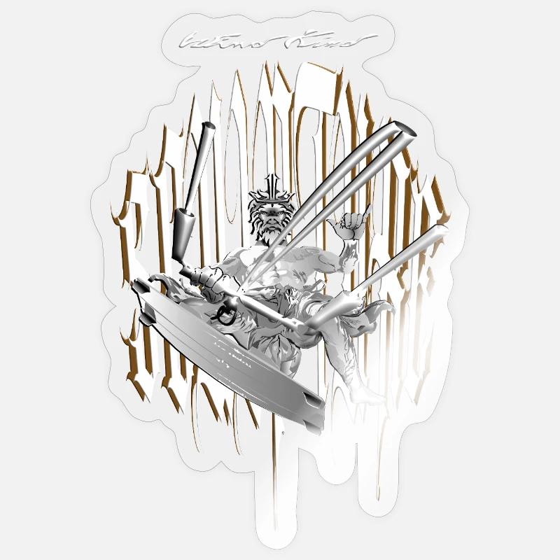 Wind Warrior Sculpture Sticker size S (10 x 10 cm)