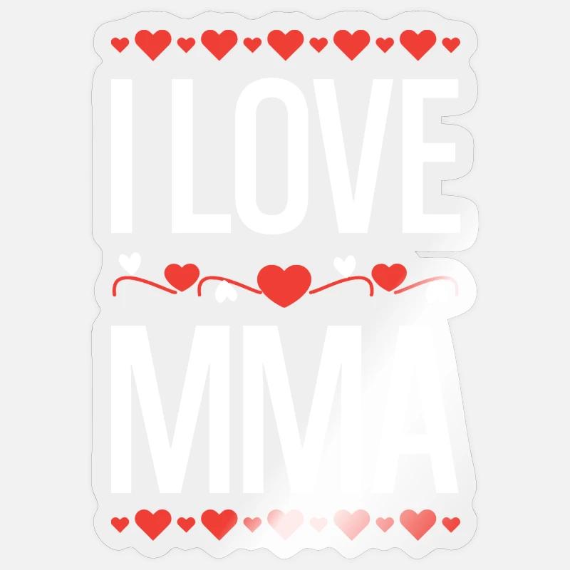 I LOVE MIMA  Sticker Größe S (10 x 10 cm)