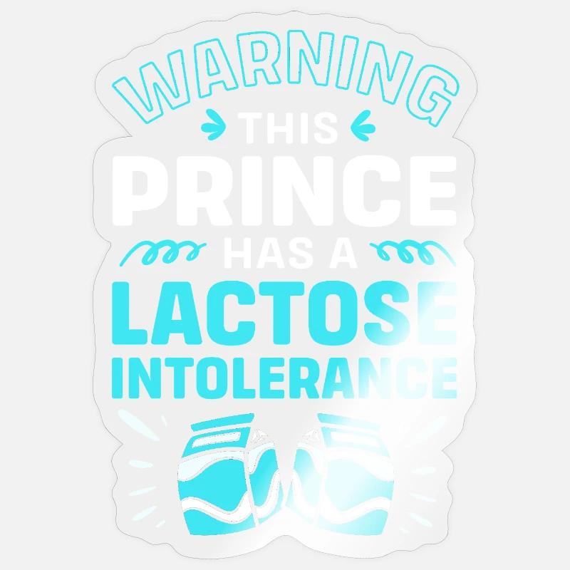 Milk Allergy Lactose Intolerance Flatulence - Sticker size S (10 x 10 cm) - transparent glossy