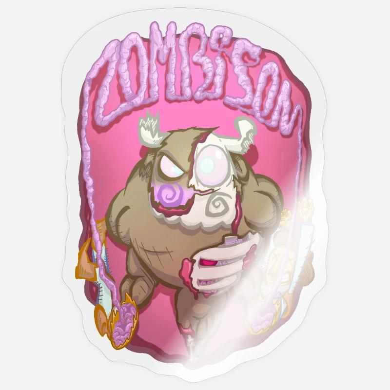 Zombison 3 - Sticker Größe S (10 x 10 cm) - Transparent glänzend
