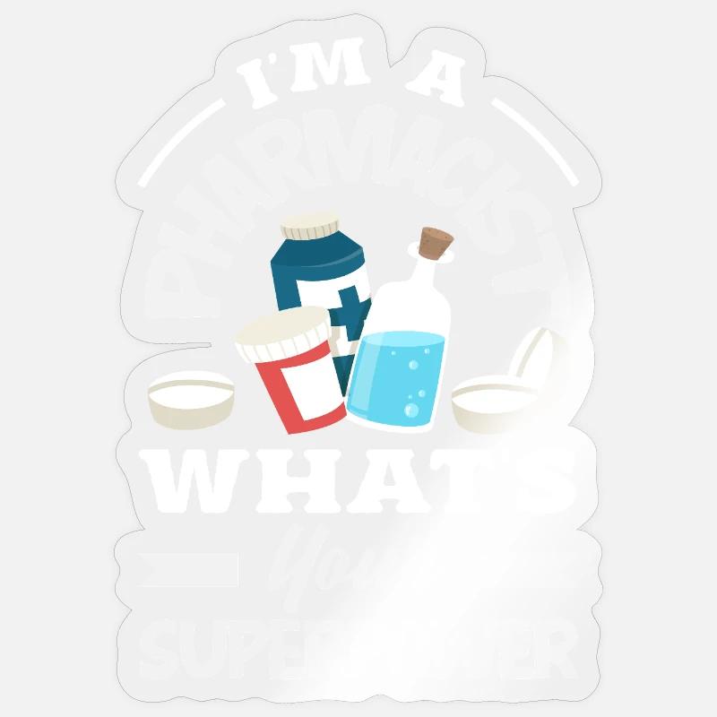 Pharmacist Pharmaceutical Technical - Sticker size S (10 x 10 cm) - transparent glossy