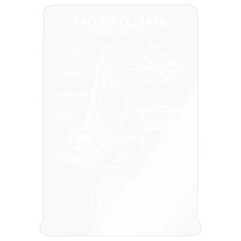 Plan de brevet pour aspirateur vintage - Sticker taille S (10 x 10 cm) - brillant transparent - Devant