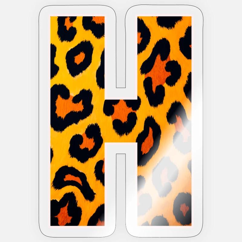 Leopard Print HForm Sticker Größe S (10 x 10 cm)