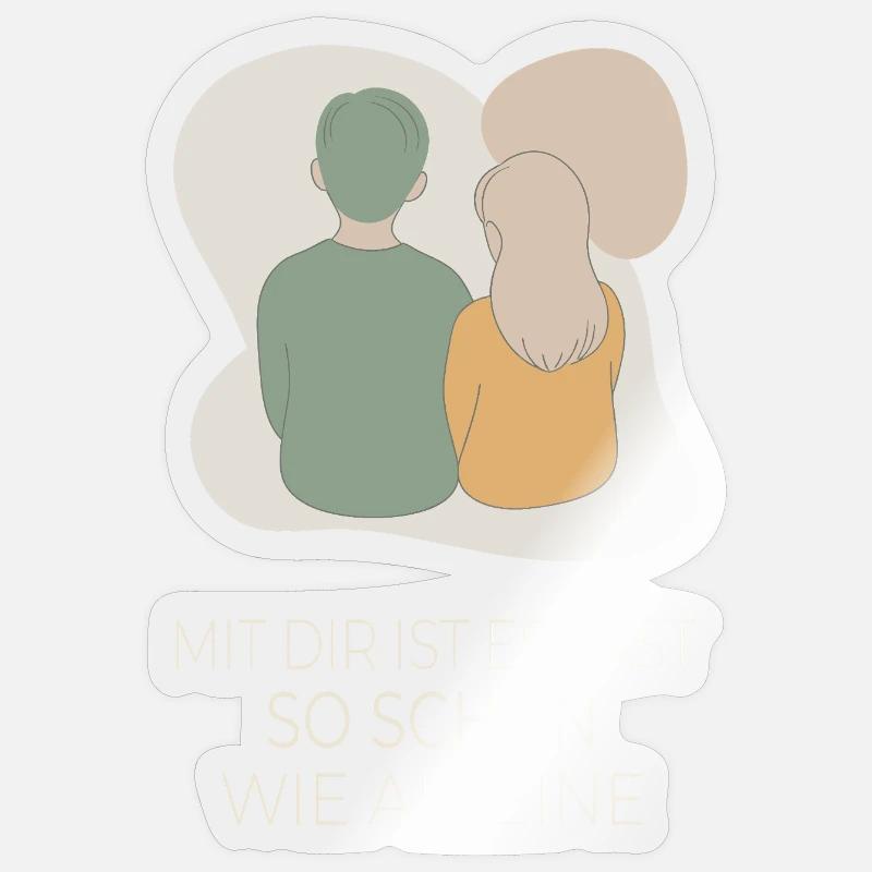 C’est presque aussi agréable avec toi que seul Sticker taille S (10 x 10 cm)