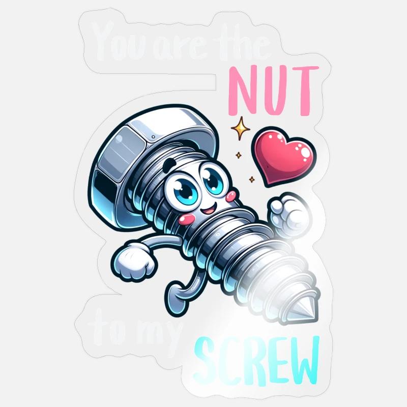 Drôle de conception de paire de sillet à visser Sticker taille S (10 x 10 cm)