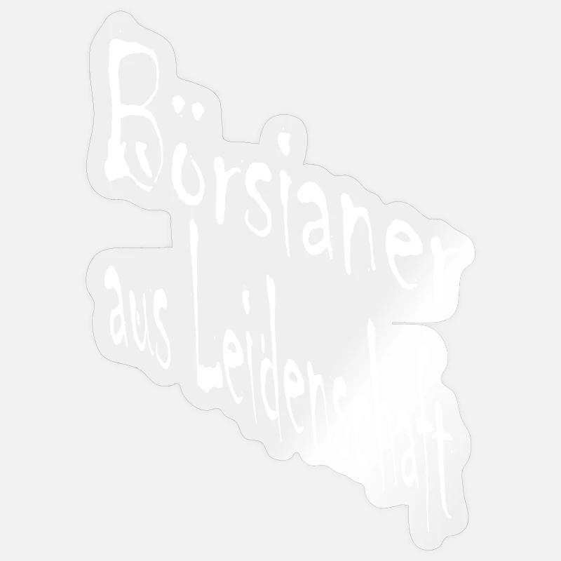 Traders passionnés de la bourse - Sticker taille S (10 x 10 cm) - brillant transparent