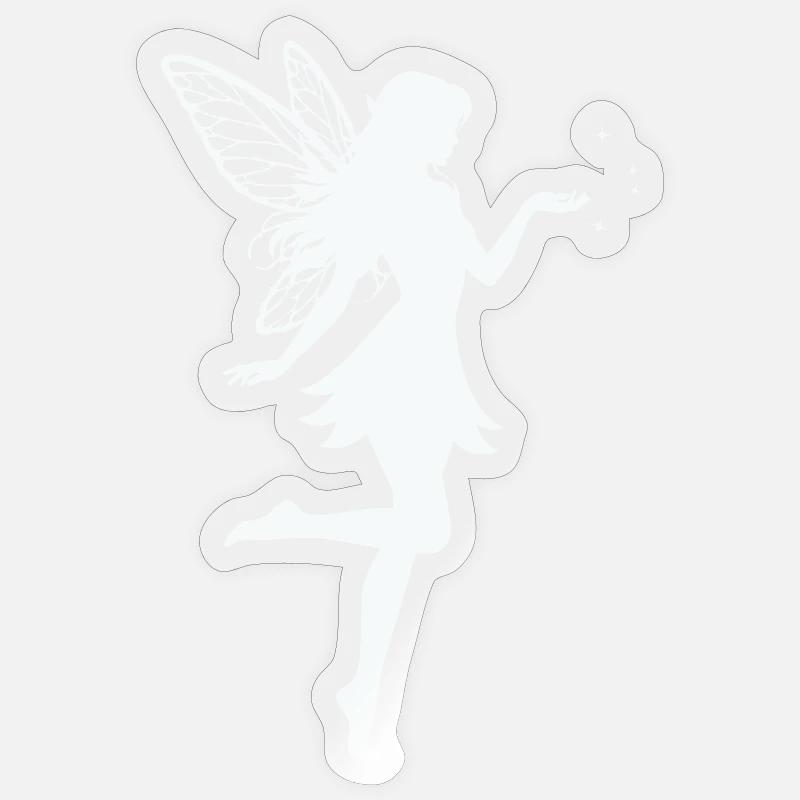 Fee Elfe  - Sticker Größe S (10 x 10 cm) - Transparent glänzend