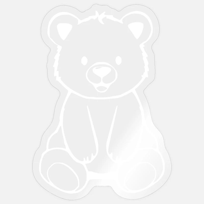 Bär Bärchen Sticker Größe S (10 x 10 cm)