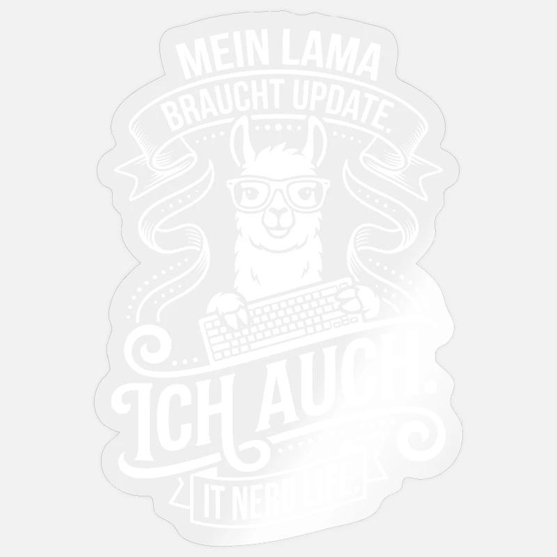 My llama needs an update Sticker size S (10 x 10 cm)