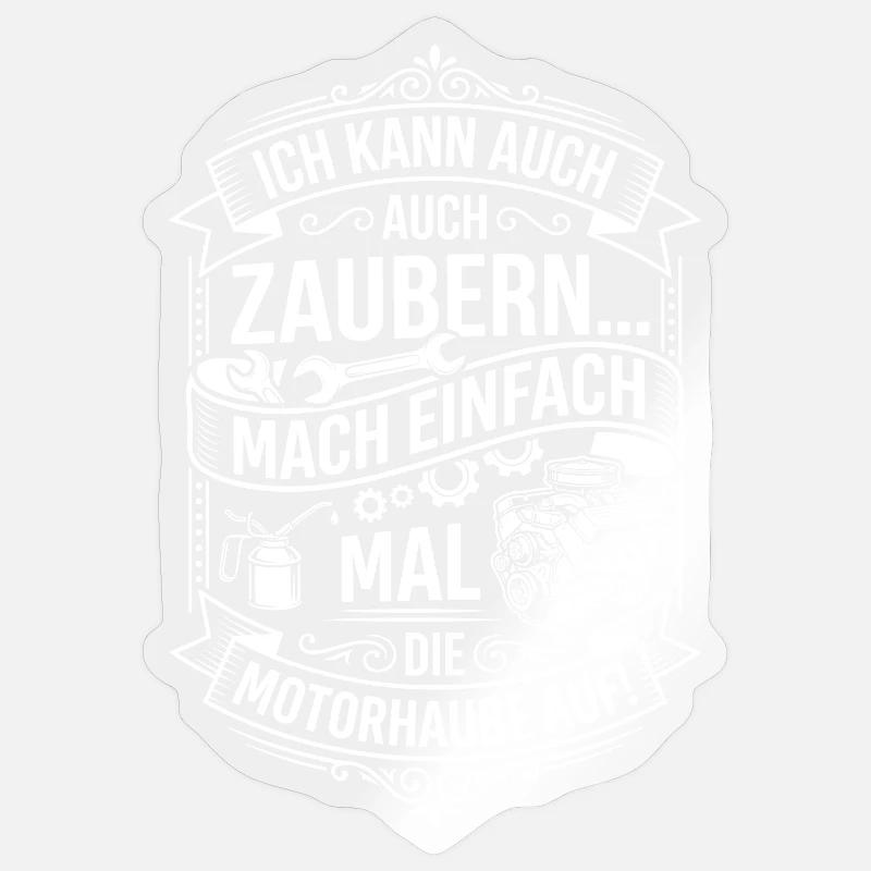 Magic bonnet joke - Sticker size S (10 x 10 cm) - transparent glossy