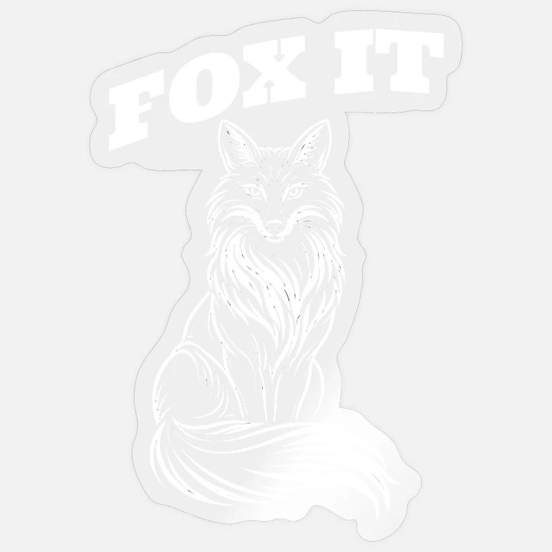 Fuchs-Silhouette - Fox it - Sticker Größe S (10 x 10 cm) - Transparent glänzend