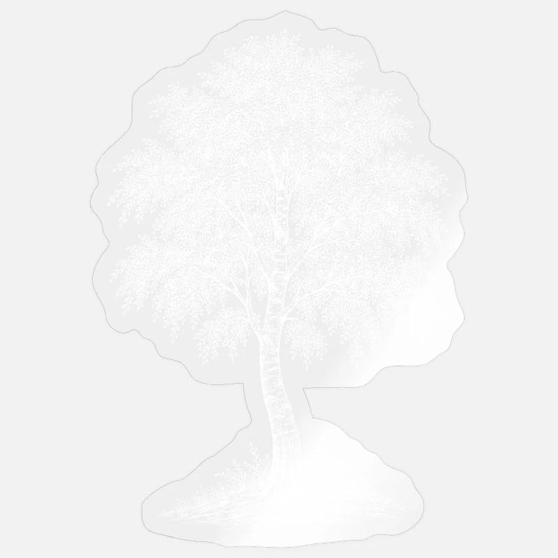Betulla - Sticker formato S (10 x 10 cm) - trasparente lucido