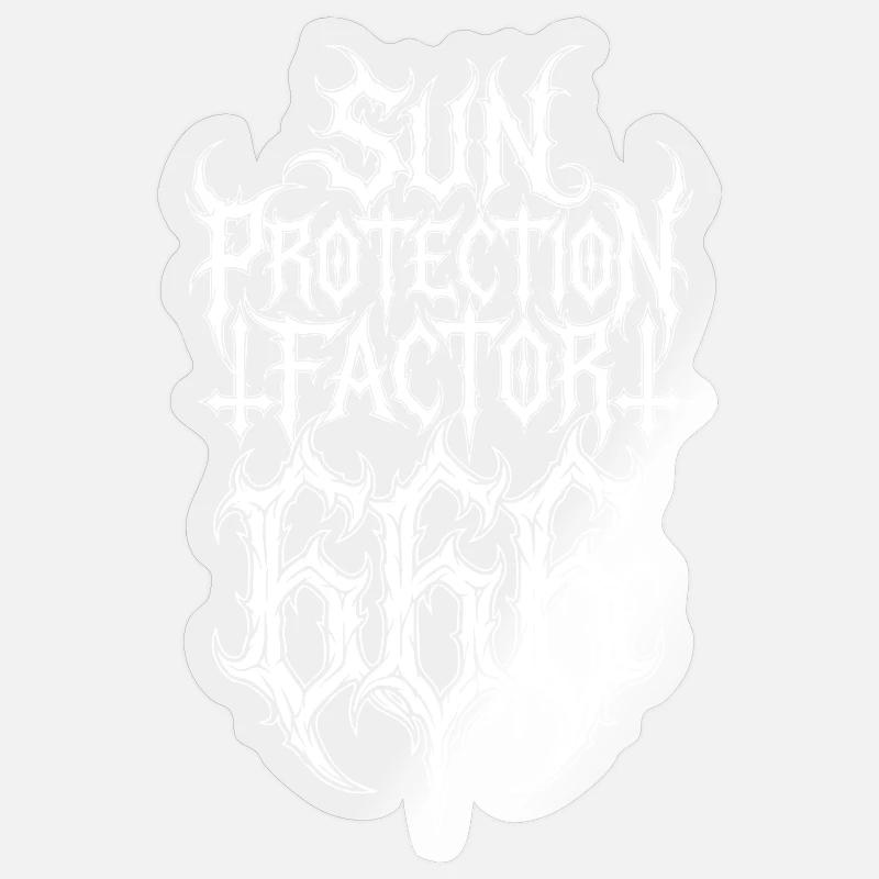Sun Protection Factor 666 - Sticker size S (10 x 10 cm) - transparent glossy