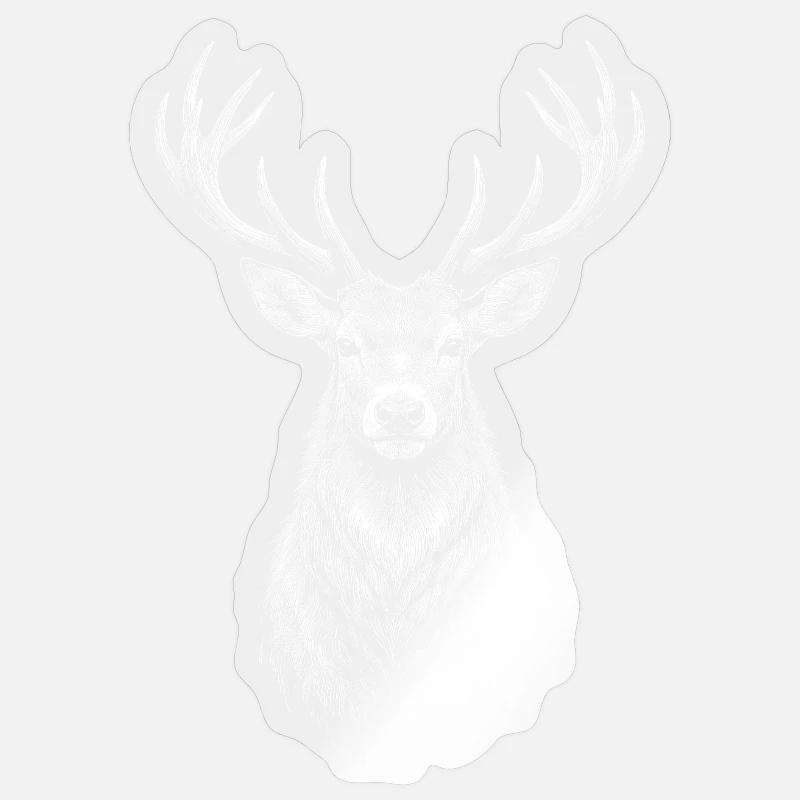 Deer - Sticker size S (10 x 10 cm) - transparent glossy