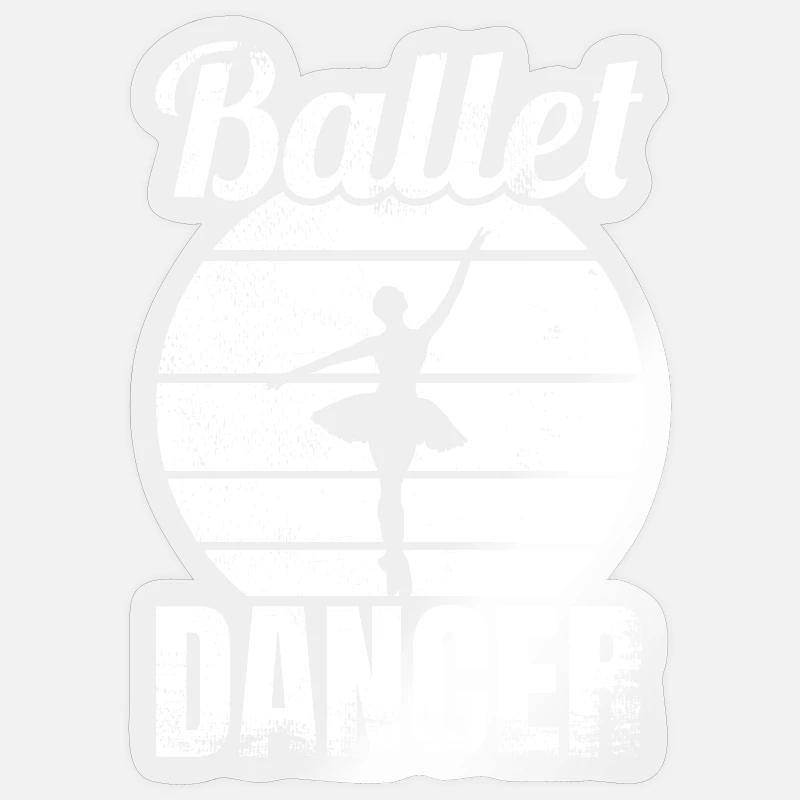 Funny ballet dancer Sticker size S (10 x 10 cm)