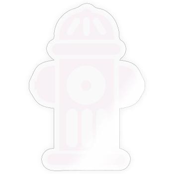 Ligne de silhouette de la bouche d’incendie minimale - Sticker taille S (10 x 10 cm) - brillant transparent - Devant