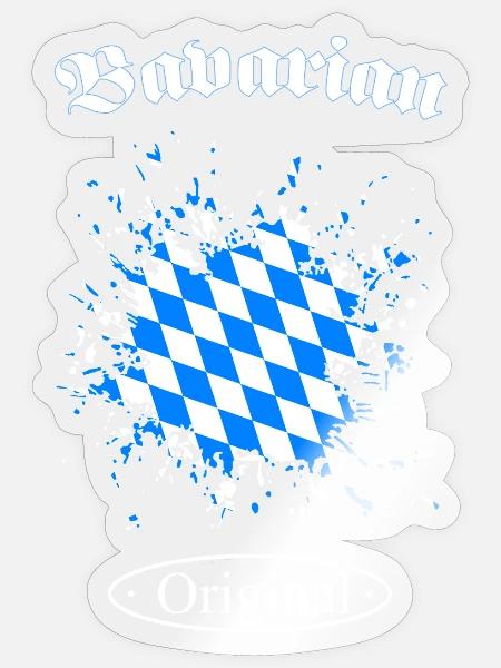 Bayern Bayerisches Original Bavaria - Sticker Größe S (10 x 10 cm) - Transparent glänzend