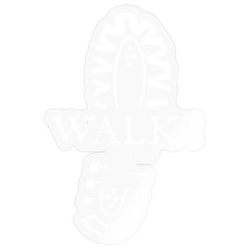 running shoe icon shoe print nature runner icon - Sticker size S (10 x 10 cm) - transparent glossy - Front