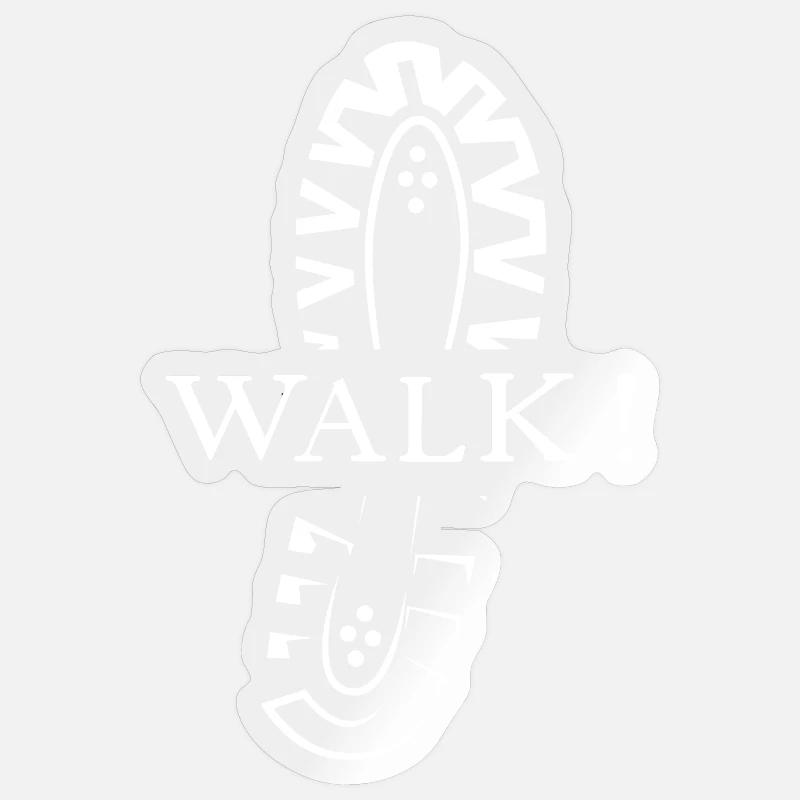 running shoe icon shoe print nature runner icon - Sticker size S (10 x 10 cm) - transparent glossy
