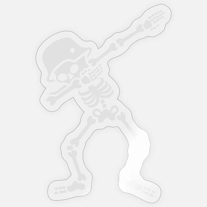 Dab dabbing biker - Sticker size S (10 x 10 cm) - transparent glossy