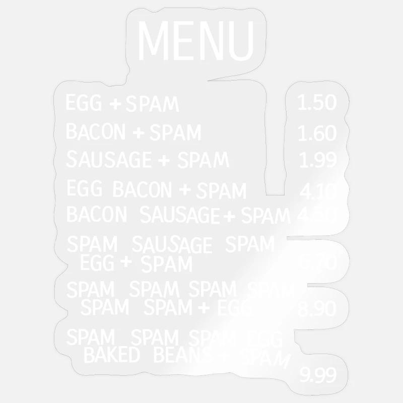 Seriously Pointless Awful Menu - Sticker size S (10 x 10 cm) - transparent glossy