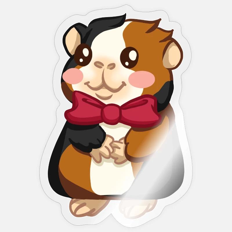 Cobaye - Sticker taille S (10 x 10 cm) - brillant transparent