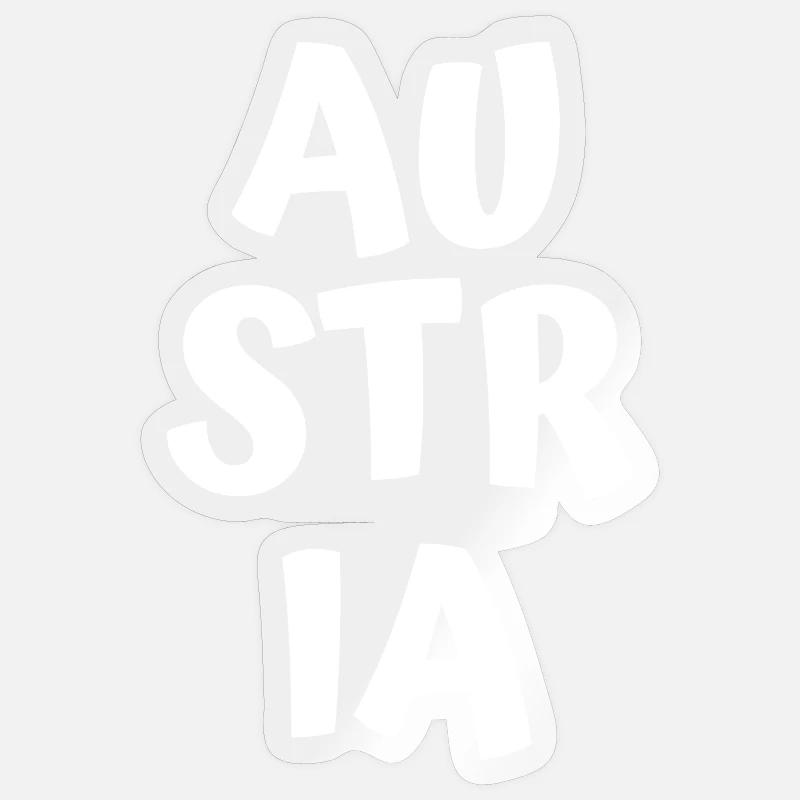 Austria - Sticker Größe S (10 x 10 cm) - Transparent glänzend