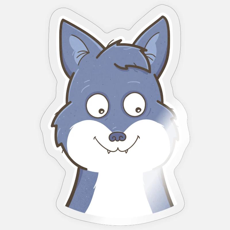 Wolf - Sticker size S (10 x 10 cm) - transparent glossy