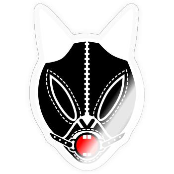 Dominekuroeil - Sticker taille S (10 x 10 cm) - brillant transparent - Devant
