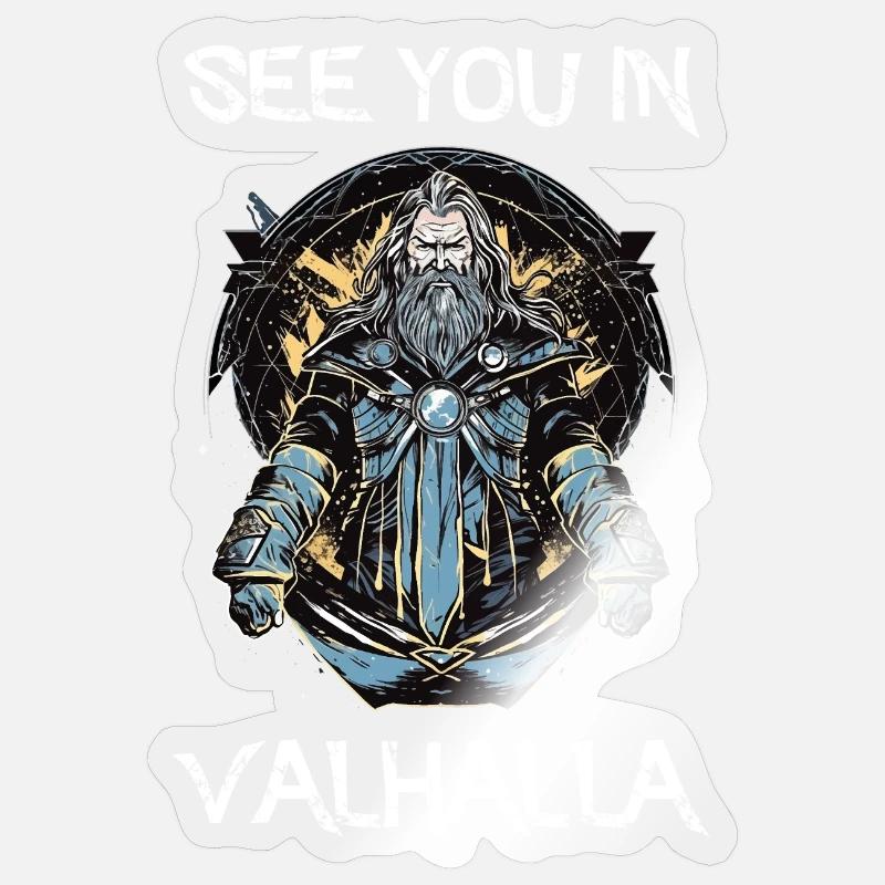 Valhalla Rendez-vous à Valhalla - Sticker taille S (10 x 10 cm) - brillant transparent