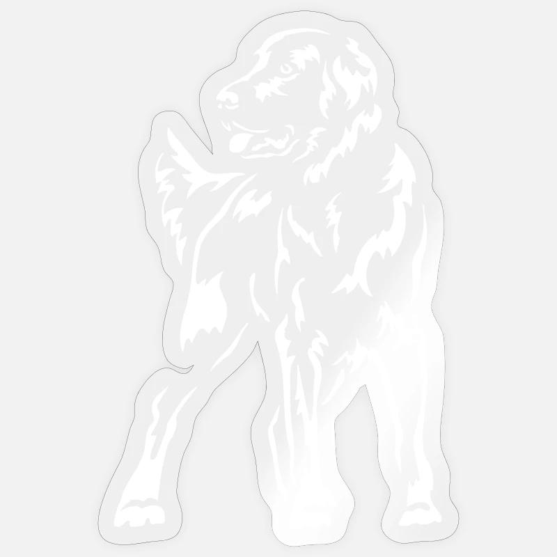 Flat-coated Retriever "Black Edition" - Sticker Größe S (10 x 10 cm) - Transparent glänzend