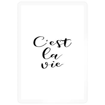 C'est la vie Poster Design - Sticker Größe S (10 x 10 cm) - Transparent glänzend - Vorne