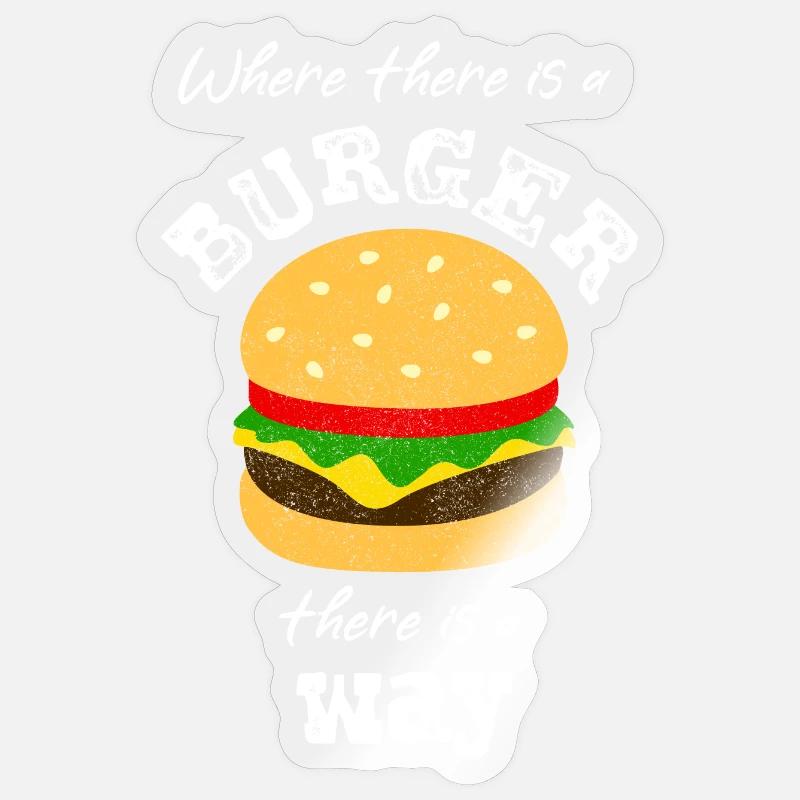 Burger Hamburger Sticker size S (10 x 10 cm)