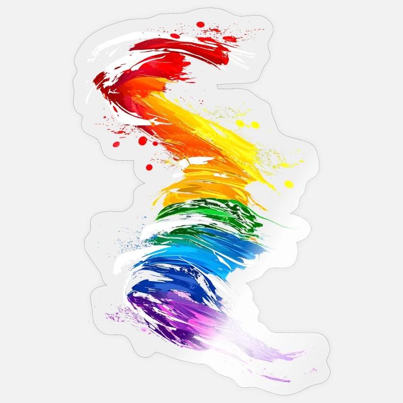 Abstract Rainbow Pride Tornado Design - Vibrant Sticker size S (10 x 10 cm)