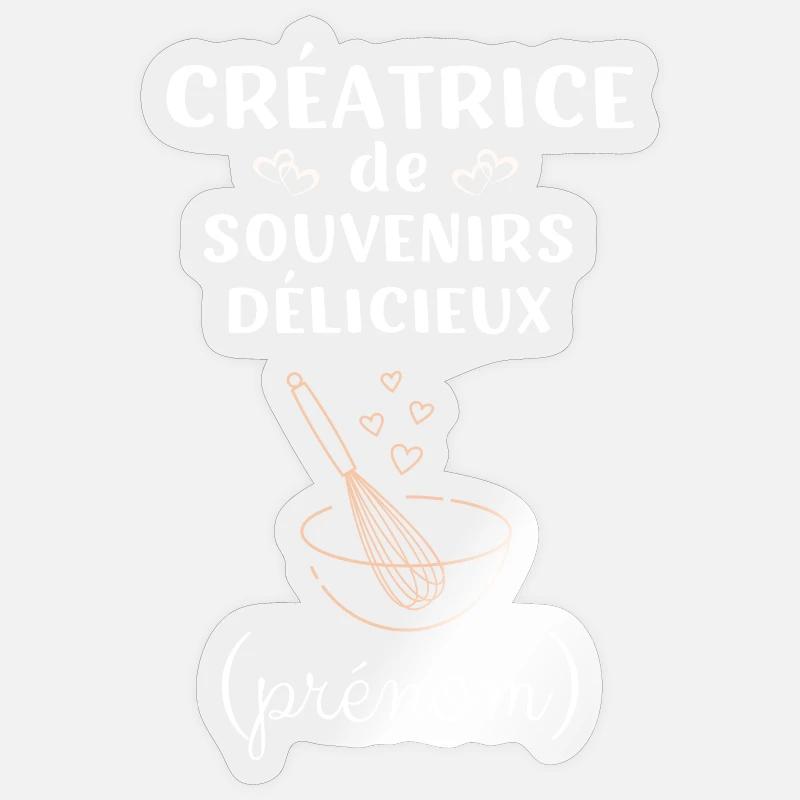 Customizable apron (first name) Sticker size S (10 x 10 cm)