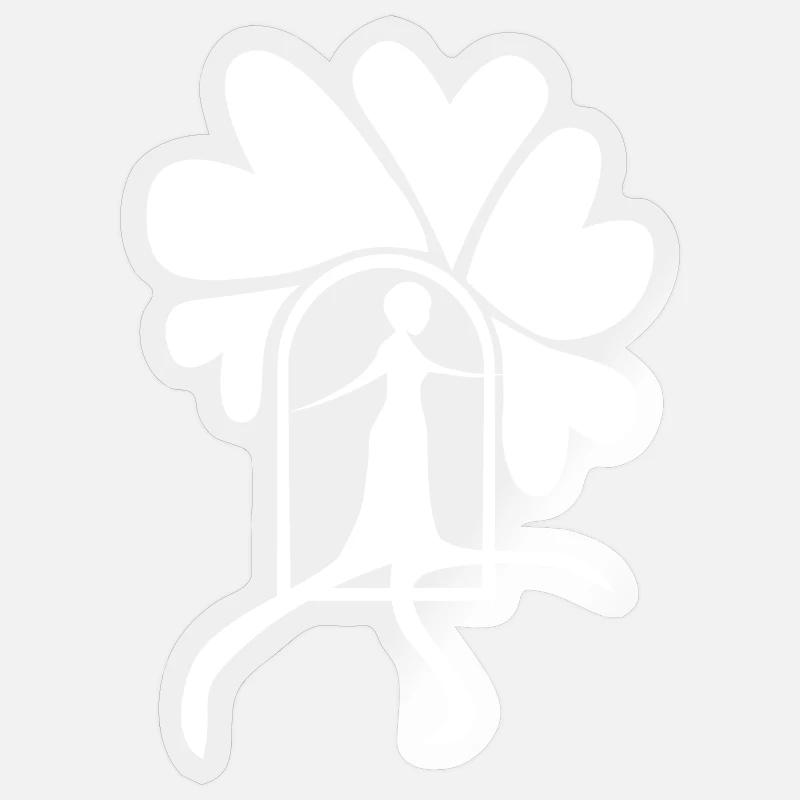 Sortez blanc Sticker taille S (10 x 10 cm)