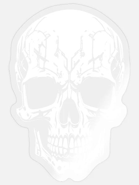 Totenkopf - Sticker Größe S (10 x 10 cm) - Transparent glänzend