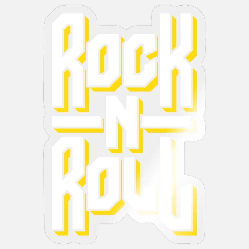 Conception typographique rock and roll audacieuse Sticker taille S (10 x 10 cm)
