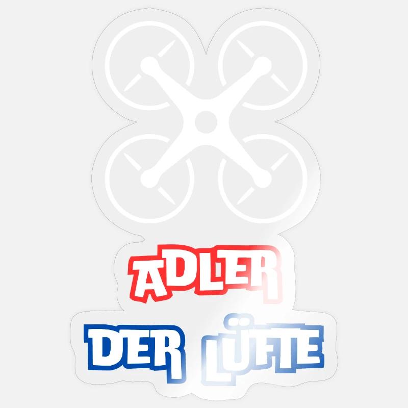 Aigle du ciel - Sticker taille S (10 x 10 cm) - brillant transparent
