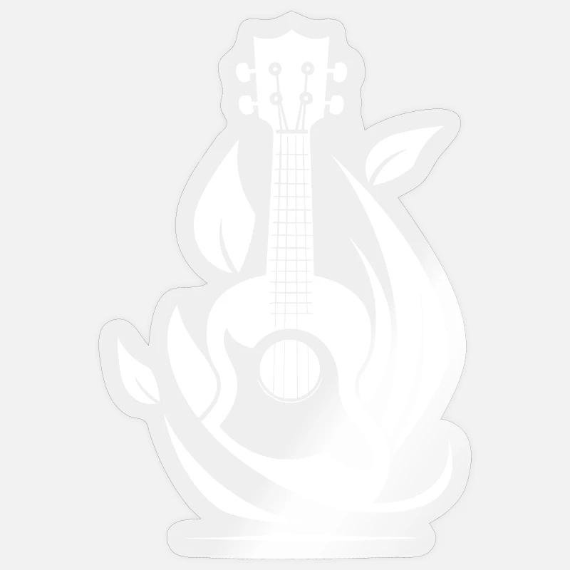 Ukulele Graphics - Sticker size S (10 x 10 cm) - transparent glossy